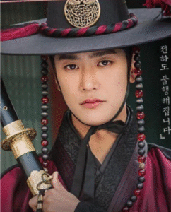 Royal guard in traditional attire.

