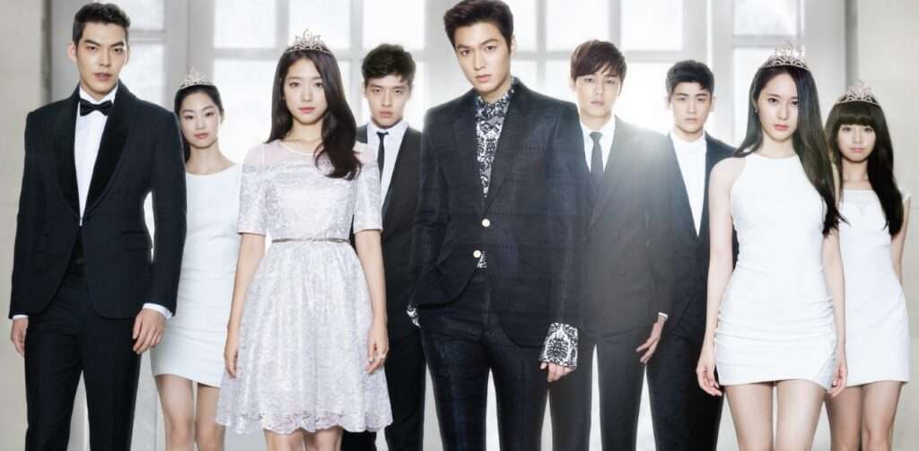 Elegant group posing in formalwear 