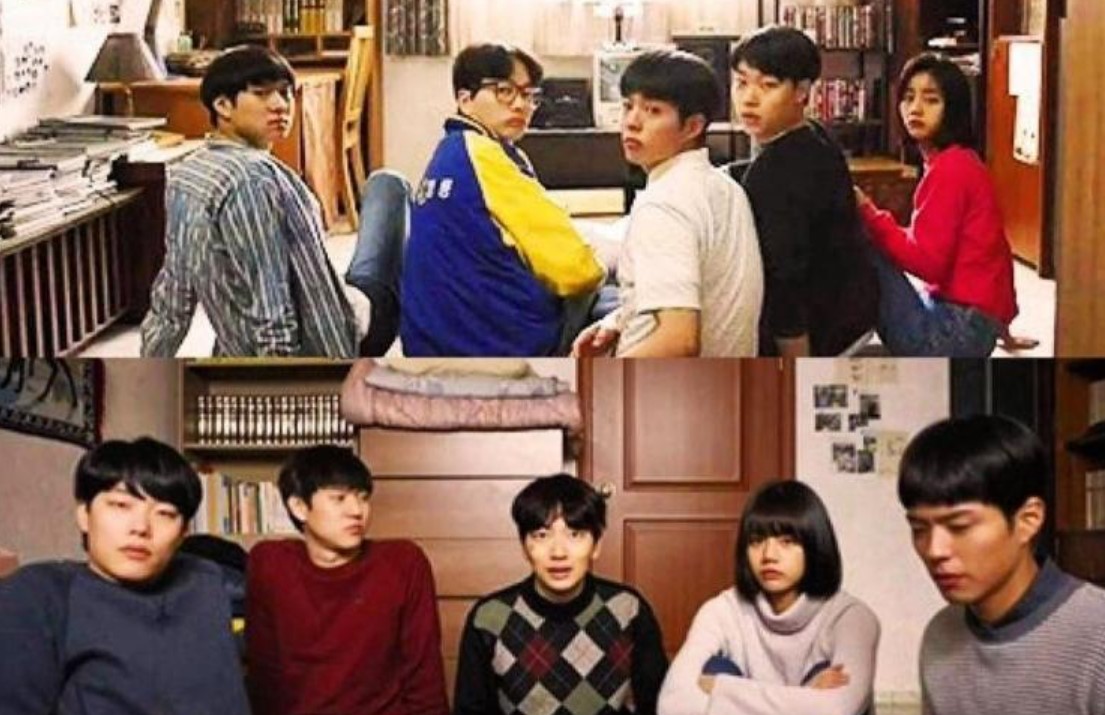 Scenes from Reply 1988 showcasing the group of friends in emotional moments, reflecting their close bond and the challenges they face together.