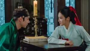 Scene from The Forbidden Marriage featuring a tense moment between the main characters, highlighting the chemistry and dynamics explored in The Forbidden Marriage full review.