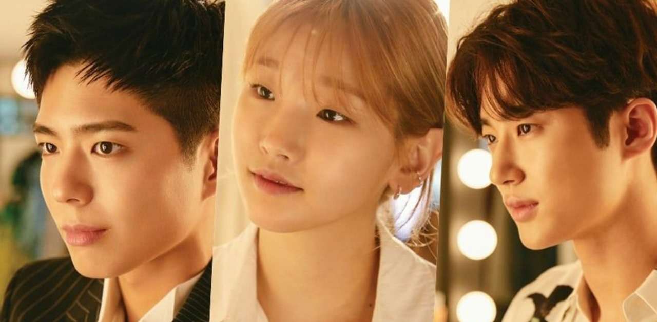 Close-up of the main characters from 'Record of Youth': Sa Hye-jun (Park Bo-gum), Ahn Jeong-ha (Park So-dam), and Won Hae-hyo (Byeon Woo-seok), showcasing their expressions in a dramatic scene from the show.