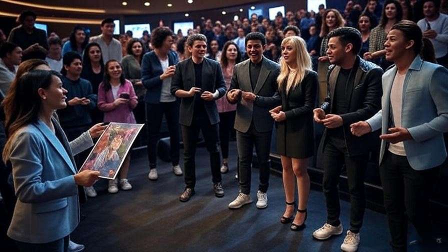 K-Drama fan event at Seoul Olympic Hall with actors and audience holding posters