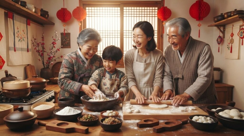 Korean community abroad preparing traditional New Year foods together