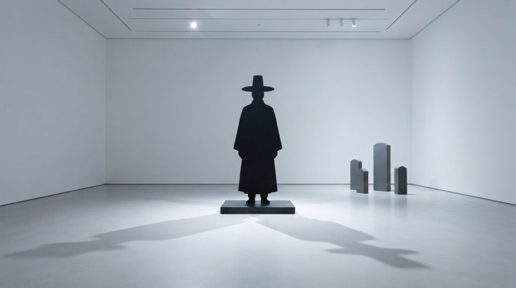 Modern Korean art installation inspired by silhouette