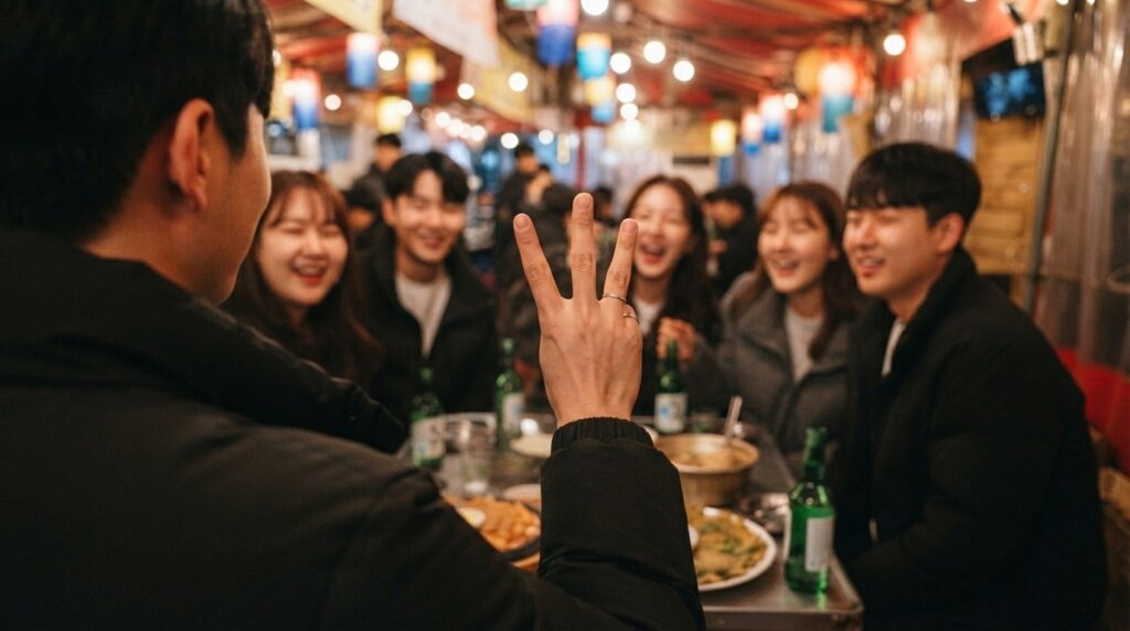 Friends playing Baskin Robbins 31 Korean drinking game