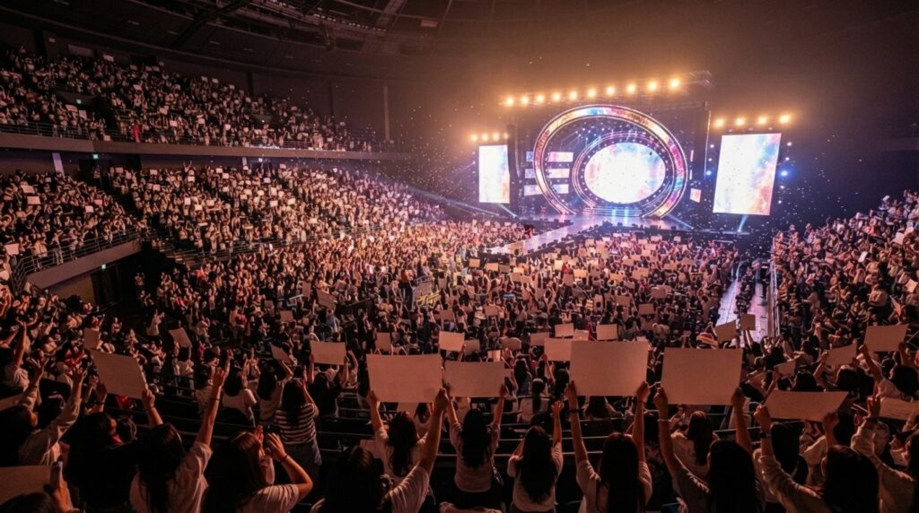 K-Drama fan event audience cheering inside Seoul Olympic Hall