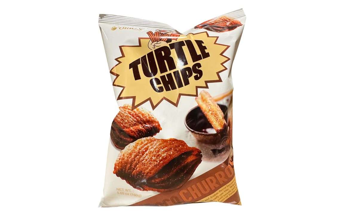 Cros Orion Turtle Chips-Choco Churros Flavor-Crispy Korean Party Corn Snacks-3 Packs x 160G 
