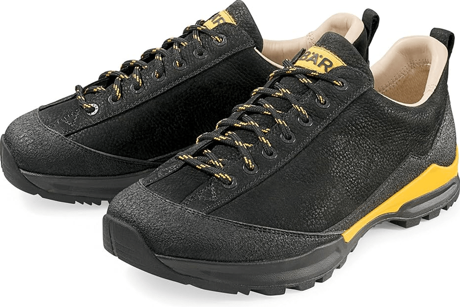 Bär Outdoor shoes, mountain comfort hiking shoes, men's barefoot shoes, trekking and hiking shoes, black, dark blue, 100% toe free
