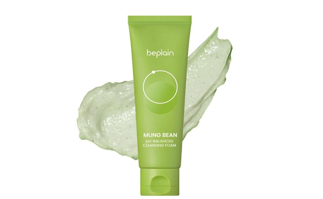 beplain Mung Bean pH-Balanced Cleansing Foam (5.4fl.oz/160ml) | Fragrance-Free | Non-Comedogenic Tested | Deep Pore Facial Cleanser | Suitable for Sensitive Skin | Face Mask Cleanser | Korean Skincare 
