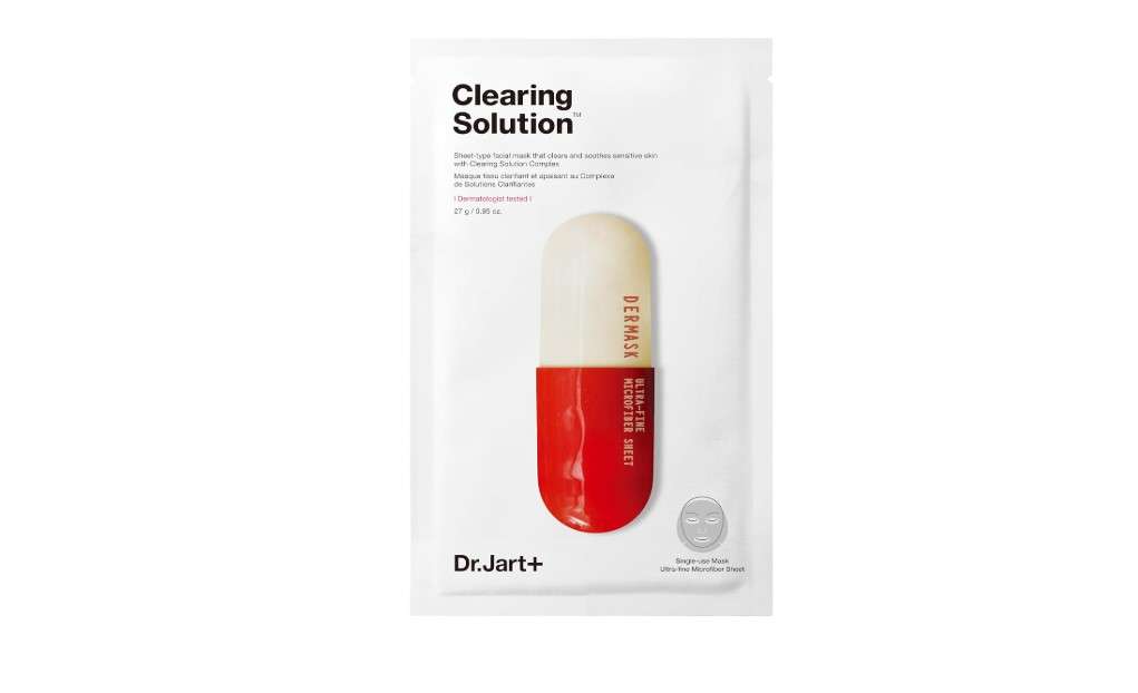Dr.Jart+ Dermask Micro Jet Clearing Solution Korean Face Mask | Sheet Mask | Calms, balances & revitalizes skin | Korean Skin Care | Travel Size, 1 Pack 
