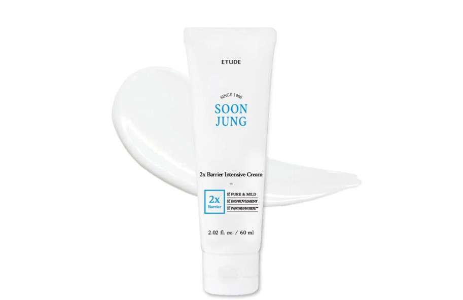 ETUDE SoonJung 2x Barrier Intensive Cream (Original), Hypoallergenic Shea Butter Hydrating Facial Cream for Sensitive Skin, Water-oil Balance & Panthenol, Korean Skin Care (2.02 Fl Oz) 