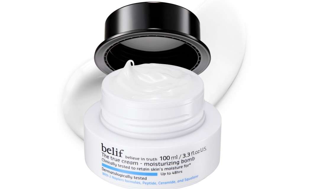 belif Moisturizing Bomb – Daily Ceramide Moisturizer with Peptide & Squalane, 48hr Hydration & Anti-Aging Cream, Milky & Lightweight, Restores Skin Barrier, Korean Skincare, 3.3 fl oz (100ml) 