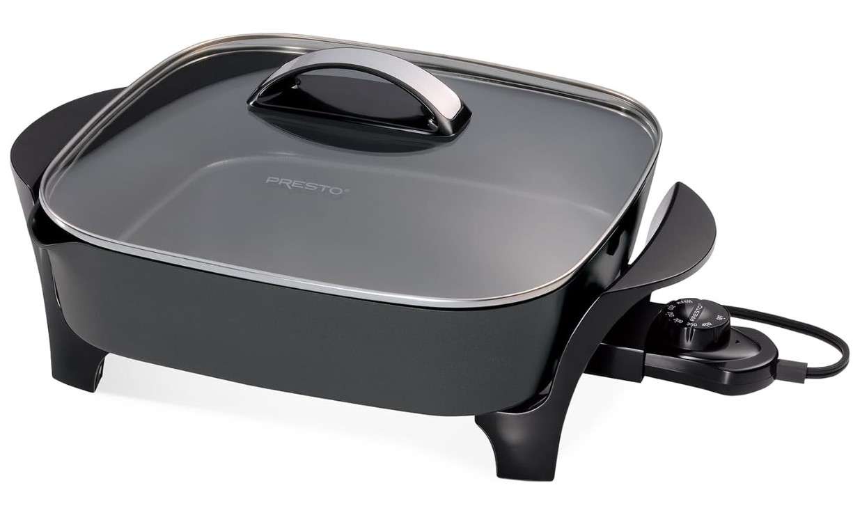 Presto 07117 12" Electric Skillet with glass cover 