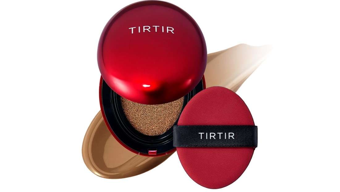 TIRTIR Mask Fit Red Cushion Foundation | Full coverage, Weightless, Skin fit, Satin Glow Finish, Korean Makeup, beauty, Tattoo cover up, Buildable (#43N Deep Cocoa, 0.63 Fl Oz) 