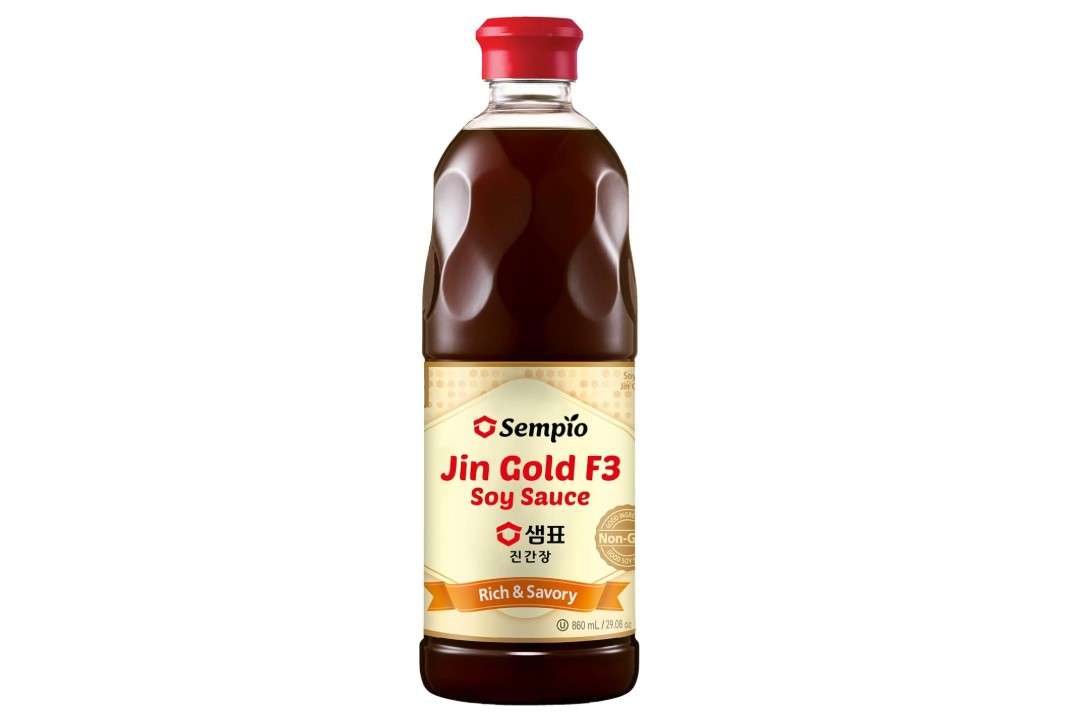SEMPIO Soy Sauce Jin Gold F3 – Blended for Flavor, Ideal for Stir-fries, Authentic Korean Asian Cuisine, Made in Korea (29.08 fl oz / 860mL, Kosher, Vegan, Non-GMO)​ 