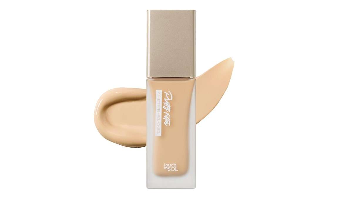 TOUCH IN SOL Pretty Filter Perfect Finish Foundation for Flawless, Natural Look - Lightweight and Full-Coverage Matte Base for All Skin Types, 1.18 fl.oz. (#1 Light) 