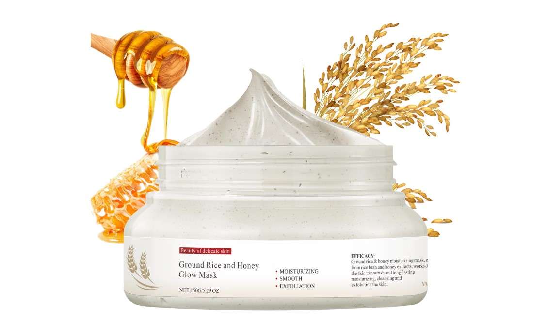 IREV Face Masks Skincare, Rice And Honey Glow Mask, Rice Masks For Face, Hydrating Face Masks For Women, Moisturizing Skincare, Gentle Clay Mask For Dry Sensitive Skin 150g