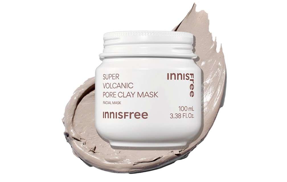 Innisfree Super Volcanic Clay Mask, Premium Korean Skincare with AHA and Natural Clusters for Deep Pore Detox, Gentle Exfoliation, Oil Control