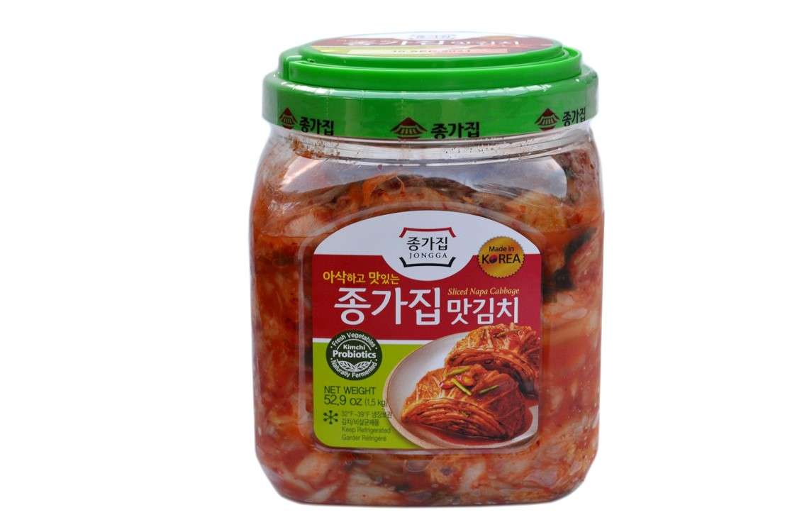 Jongga Mat Kimchi 52.9 oz(1.5kg) Cut Cabbage Kimchi - Imported from Korea - Fresh Naturally Fermented 