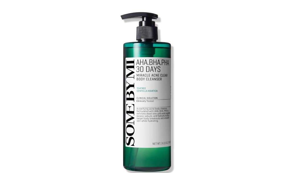 SOME BY MI AHA BHA PHA 30 Days Miracle Acne Clear Body Cleanser - 13.5oz, 400ml - Daily Exfoliating Tea Tree Acne Body Wash with Salicylic Acid - Deep Cleanses Sebum and Impurities - Korean Skin Care
