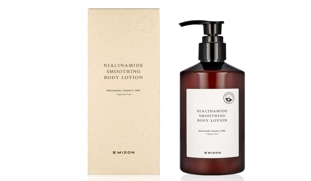 MIZON Niacinamide Smoothing Body Lotion AHA Vitamin C Hyaluronic Acid Smooth Korean Glowy skin Mild Exfoliation (300ml / 10.14 FL oz)
