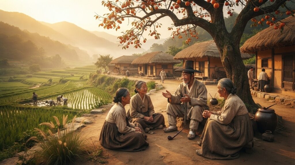 Traditional Joseon-era Korean village where the Yeh-Shin folktale originated