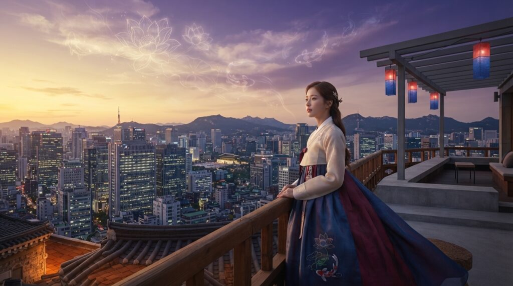 Korean Cinderella symbolism blending tradition with modern Korean city life