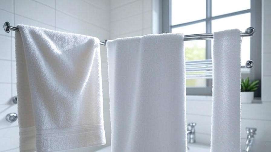 Korean towel being cleaned and stored in a modern bathroom for hygiene