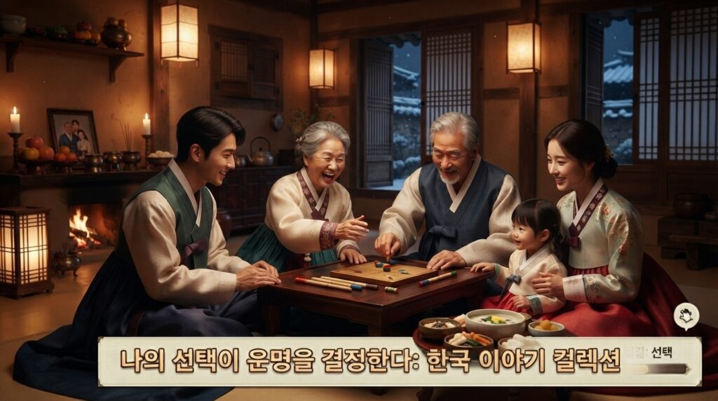 Seollal and yutnori gameplay teaching Korean traditions in Korea