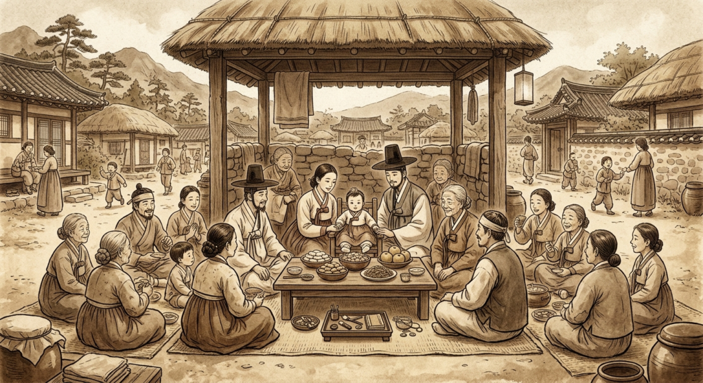 Historical origins of the Korean doljanchi first birthday tradition