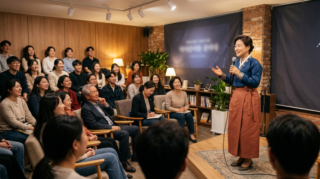 Korean culture expert speaking about love and language traditions