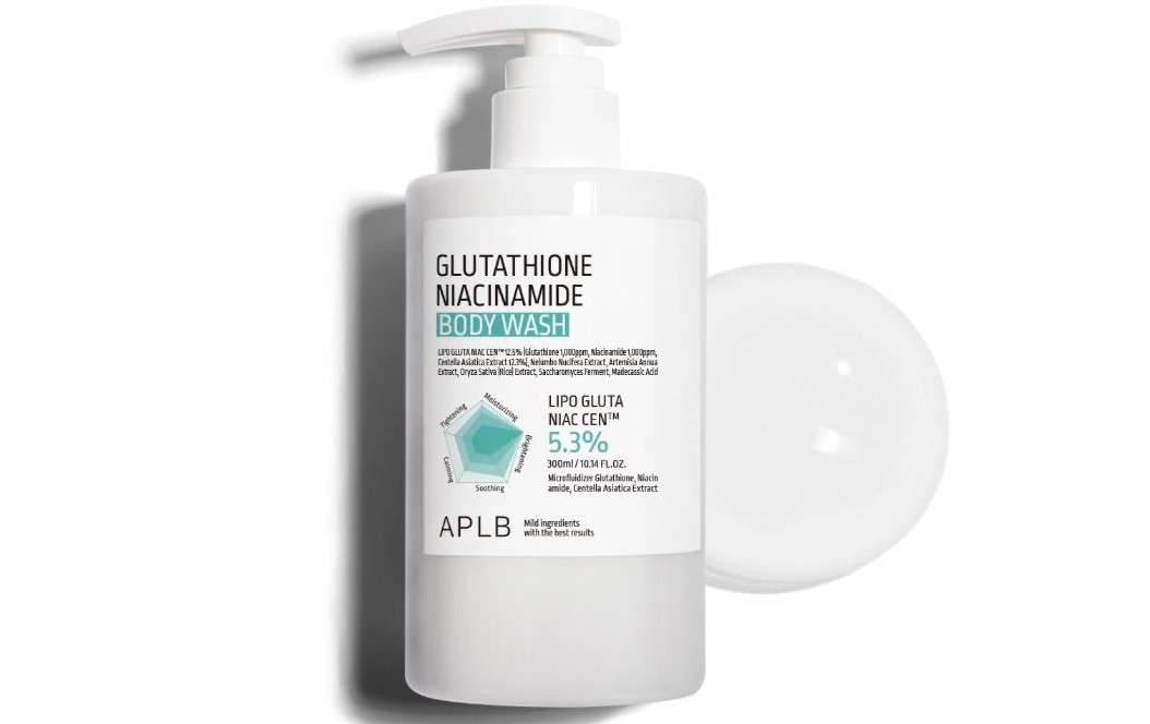 APLB Glutathione Niacinamide Body Wash | LIPO GLUTA NIAC CEN™ 5.3% 10.14 FL.OZ/Korean Skincare, Gentle Ingredients for The Safety of Your Skin, Long Lasting deep Moisture for Soft Skin
