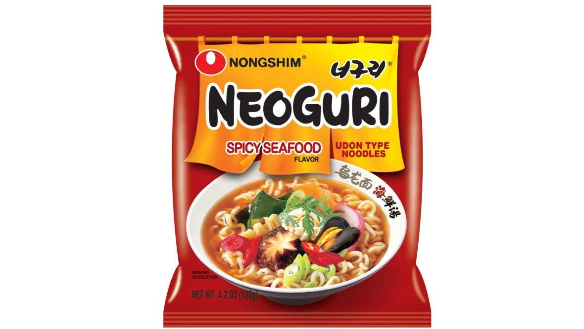 Nongshim Neoguri Spicy Seafood with Udon-Style Noodle, 4.2 Ounce (Pack of 10)
