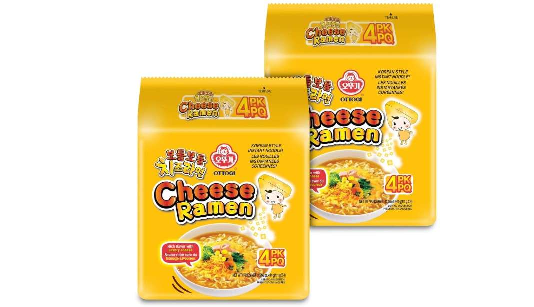 [OTTOGI] Cheese Ramen, KOREAN STYLE INSTANT NOODLE, Rich flavor with savory cheese (111g) - 8 Pack
