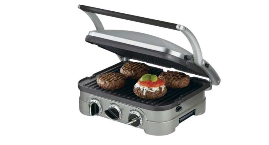 Cuisinart 5-IN-1 Stainless Steel Griddler, Panini Press, Sandwich Maker & More, GR-4NNAS
