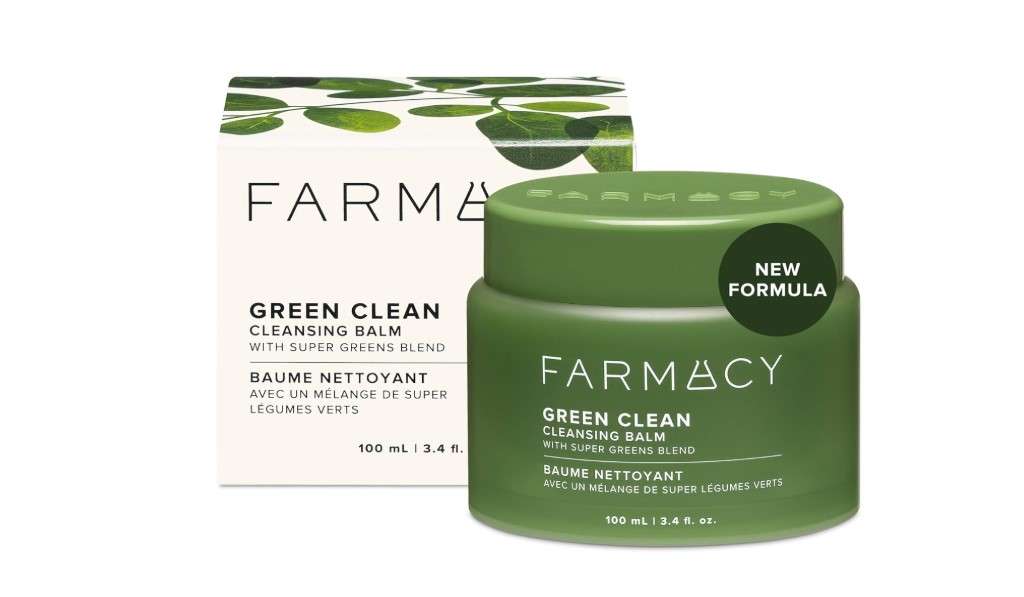 Farmacy Makeup Remover Cleansing Balm - Green Clean Waterproof Makeup Remover + Oil Based Cleanser - Newly Formulated Double Cleanser with Plant Based Waxes + Upcycled Moringa (100ml)
