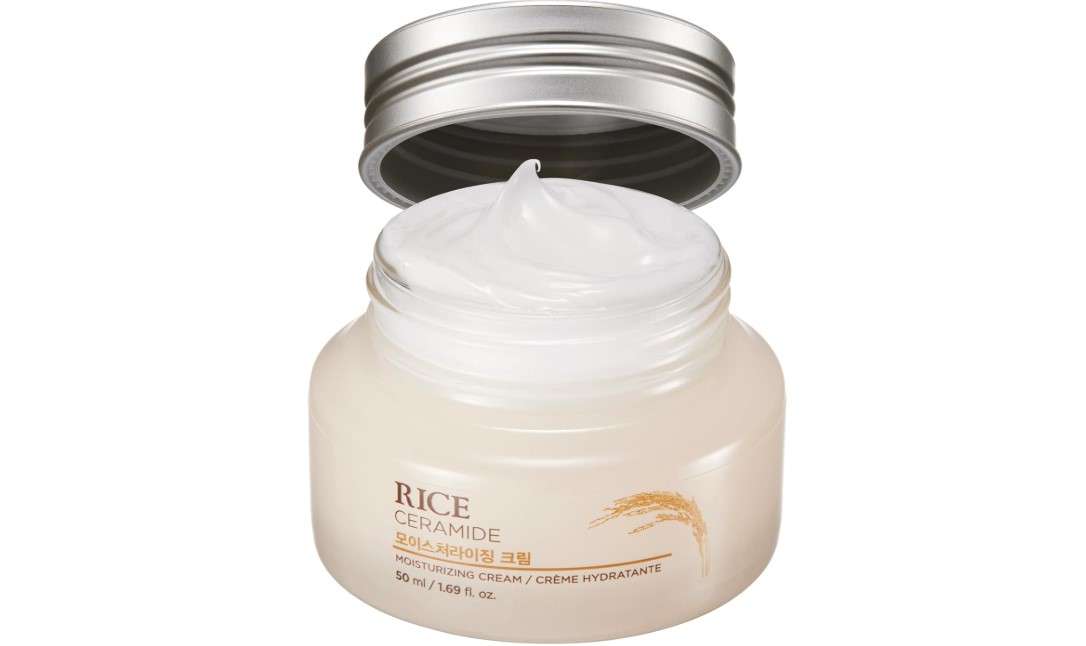 The Face Shop Rice Ceramide Moisturizing Cream - Rice Extract + Rice Bran Oil - Hydrating Targets Dryness, Brightening - Dermatologically Tested - Lightweight Moisturizer Face Cream - Korean Skin Care
