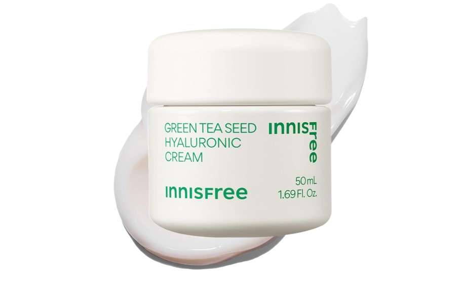 innisfree Green Tea Seed Hyaluronic Acid Cream with Barrier Boosting Complex & Ceramide, Hydrating Korean Face Moisturizer and Balancing Cream
