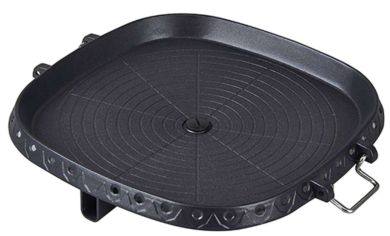 YONATA Korean Nonstick BBQ Grill Pan for Stovetop, Barbecue Portable Hot Plate, Smokeless Baked Beef,Egg, Indoor Stovetop or Outdoor BBQ
