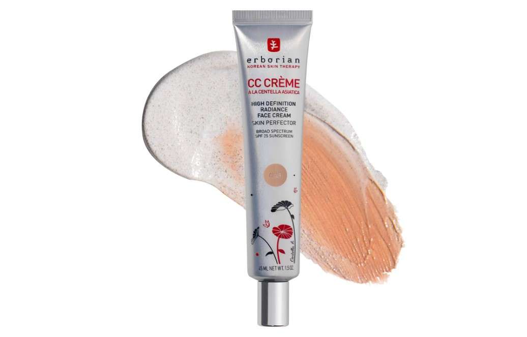 Erborian Color Correcting CC Cream with Centella Asiatica - Light Multi-Purpose Facial Concealer with Illuminating Finish Soothes & Hydrates Skin - SPF Korean Skincare Skin Perfector
