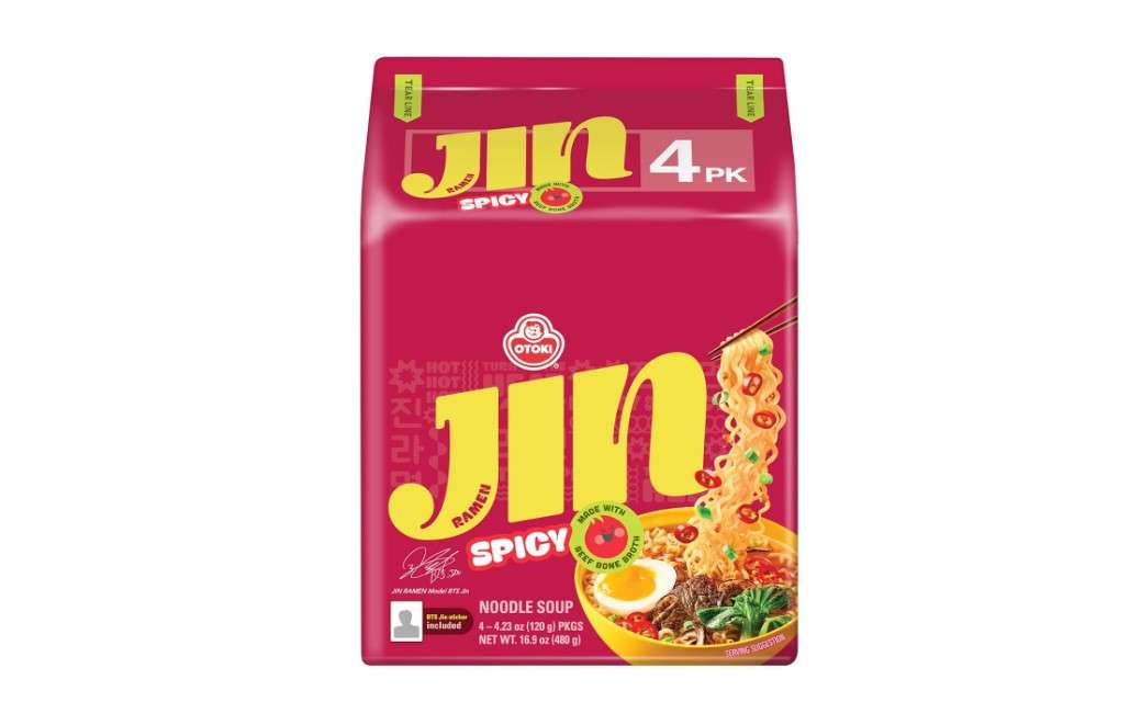 OTOKI Jin Ramen Spicy Flavor, Authentic Korean Instant Noodles, Savory & Rich Gourmet Ramen 4.23oz x 4 Pack