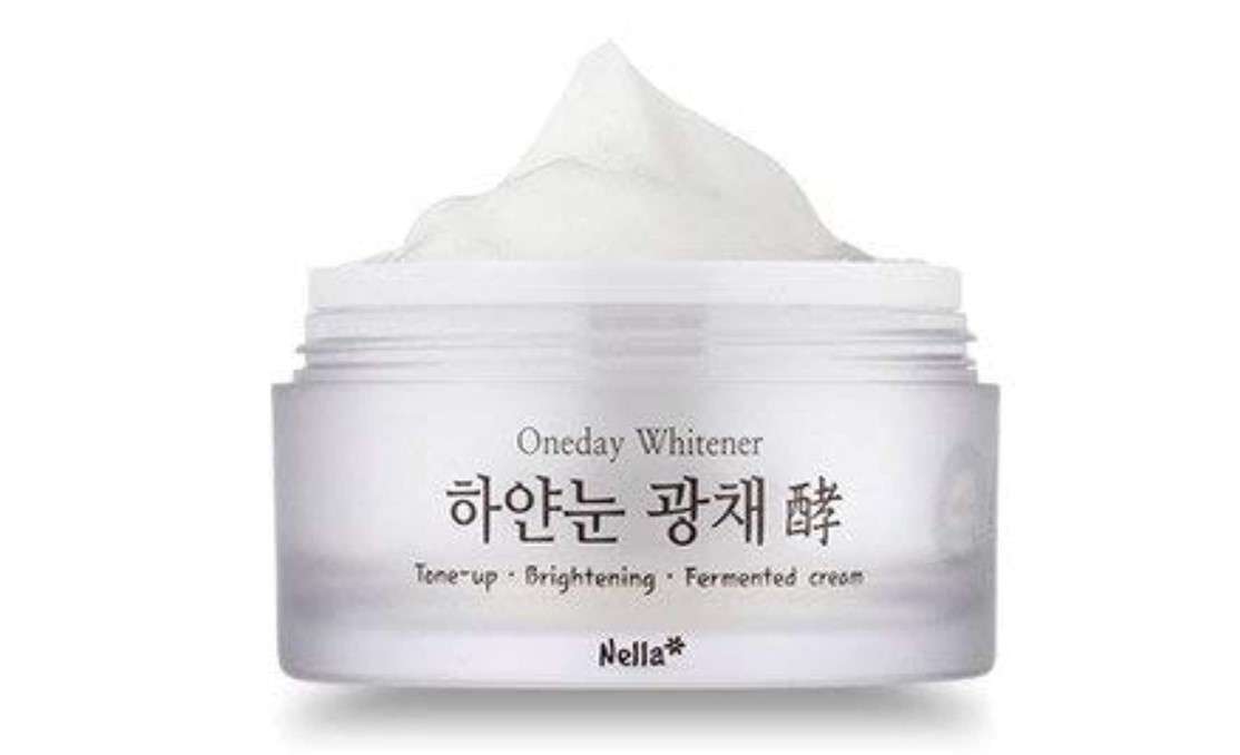 Nella Whitening and Brightening Tone-Up Cream, Fermented Natural Ingredients, Korean Beauty, 50 ml

