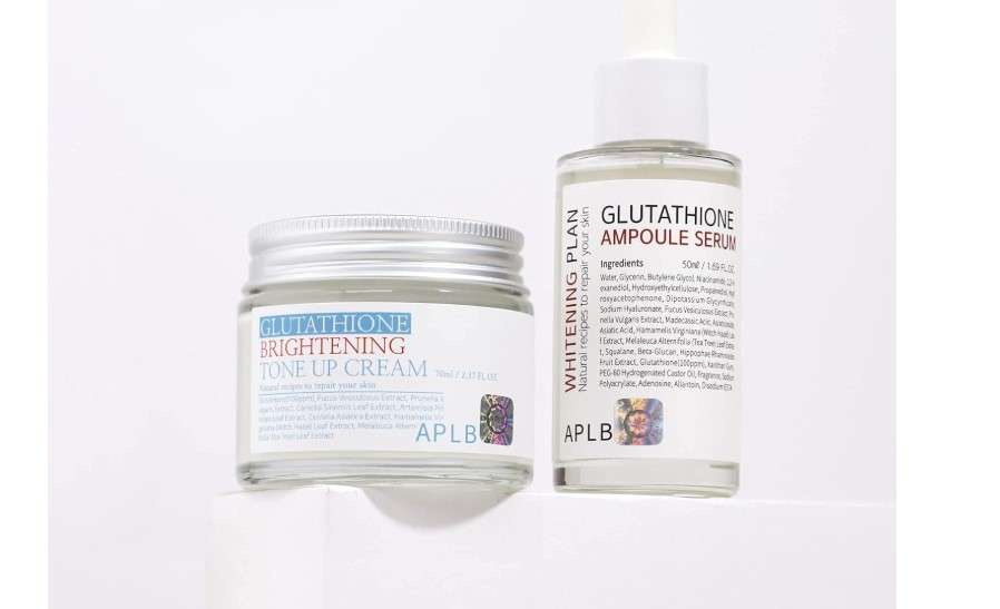APLB] Glutathione Moisturizing & Tone Up Set : Soothing Cream and Ampoule Serum with Centella Asiatica Leaf, Vitamin-C & Hyaluronic Acid
