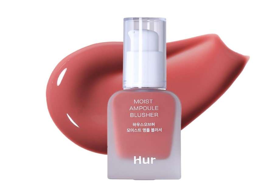 House of Hur Moist Ampoule Blusher with 50% Moisture Essence | Hydrating & Long-Lasting Blush | 0.68fl.oz (9 Shades) (Rose Brown)
