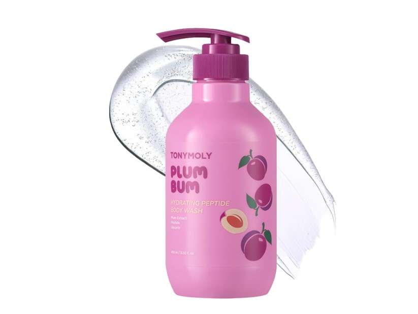 TONYMOLY Plum Bum Peptide Hydrating Body Wash – Moisture-Rich Cleanser with Plum Extract, Peptides & Glycerin for Soft, Smooth, Refreshed Skin – 13.5 fl oz 