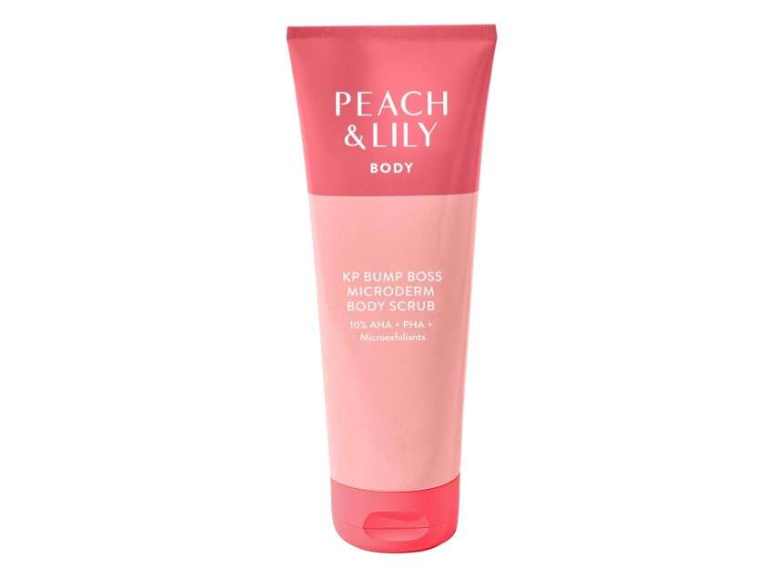 Peach & Lily KP Bump Boss Microderm Body Scrub | 10% AHA (7% Glycolic Acid + 3% Lactic Acid) | Smooth, Silky-Soft And Radiant Skin | Clean, Non-Toxic, Cruelty-Free | 8.11 Oz 