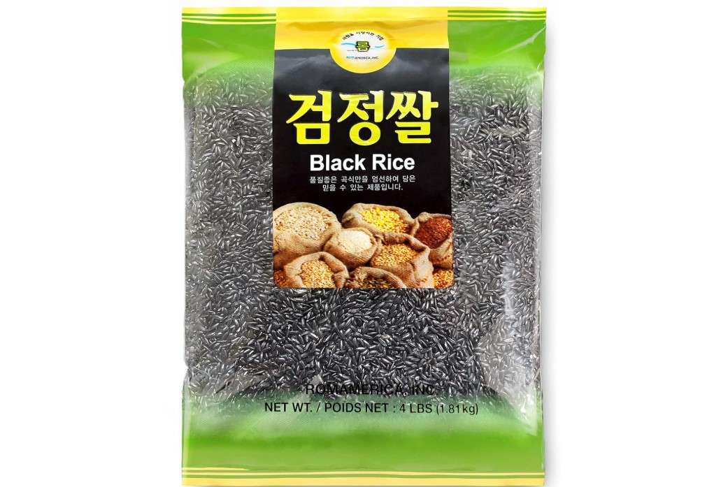 ROM AMERICA Black Rice Forbidden Rice for Asian Cooking | Korean Purple Rice Whole Grain Medium Grain - Healthy Superfood, Packed with Nutrients – 검정쌀 Geomjung - 4 Pound (Pack of 1)
