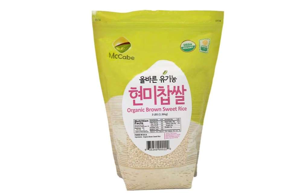 McCabe Organic Brown Sweet Rice - Rich in Fibers and Minerals | USDA and CCOF Certified | Sticky Brown Rice | Product of USA | 3 Lbs
