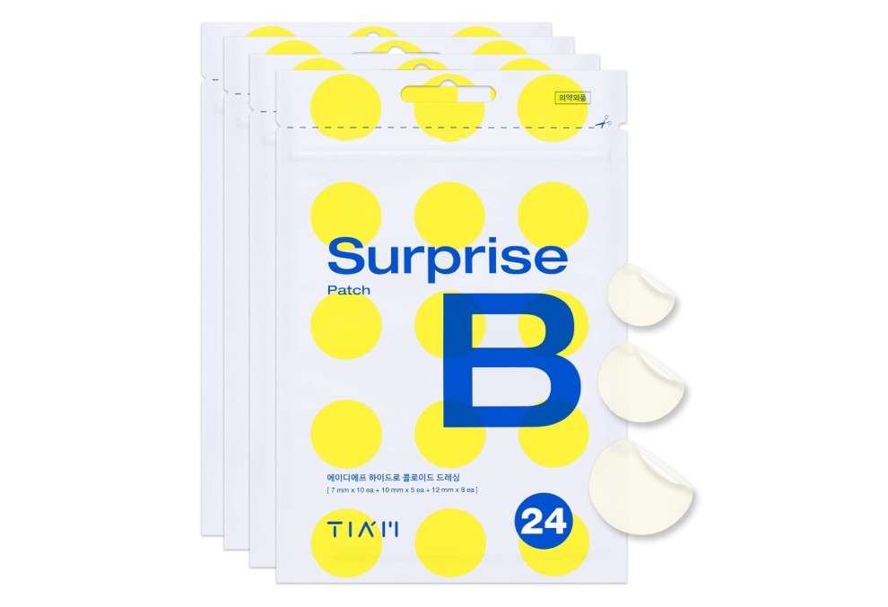 TIAM Surprise B Patch (96 Count, Pack of 4), hydrocolloid Acne Pimple Patch
