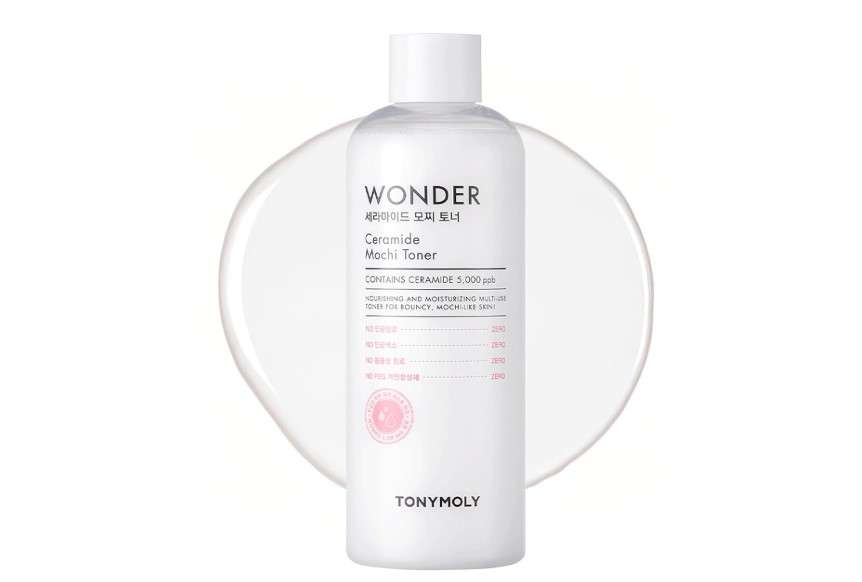 TONYMOLY Wonder Ceramide Mochi Toner – Dewy Glass Skin Hydrating & Strengthening Toner for Healthy, Moisturized Skin, 16.9 oz 
